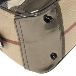 Pre Owned Burberry Small Nova Check Bowling Bag 