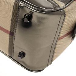 Pre Owned Burberry Small Nova Check Bowling Bag 