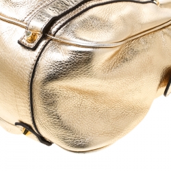 مملوكة مسبقًا حقيبة بربري أشبري جلد ميتالك ذهبية