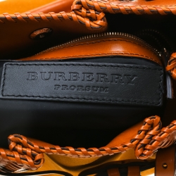 Pre Owned Burberry Tan Suede/Leather Tote