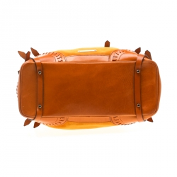 Pre Owned Burberry Tan Suede/Leather Tote