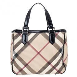 مملوكة مسبقًا Burberry Nova Check Front Pocket Tote