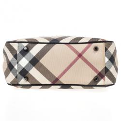 مملوكة مسبقًا Burberry Nova Check Front Pocket Tote