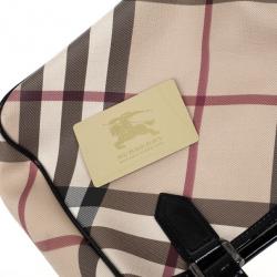 مملوكة مسبقًا Burberry Nova Check Front Pocket Tote