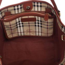 Burberry Small Haymarket Check Tote Bag