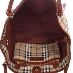 Burberry Small Haymarket Check Tote Bag