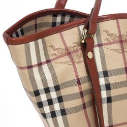 Burberry Small Haymarket Check Tote Bag