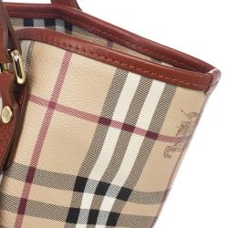 Burberry Small Haymarket Check Tote Bag