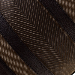 مملوكة مسبقًا Burberry Khaki Green/Brown Canvas and Leather Satchel