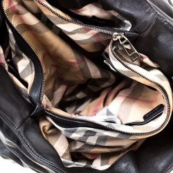 Pre Owned Burberry Black Soft Leather Knot Healy Sacthel