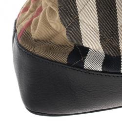 Pre Owned Burberry Nova-Check Quilted Fabric Tote Bag