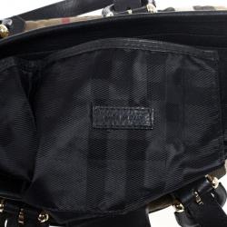 Pre Owned Burberry Nova-Check Quilted Fabric Tote Bag