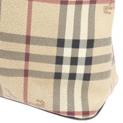 Pre Owned Burberry Beige Haymarket Medium Regent Tote