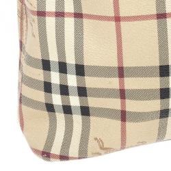 Pre Owned Burberry Beige Haymarket Medium Regent Tote