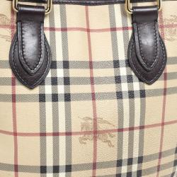 Pre Owned Burberry Beige Haymarket Medium Regent Tote