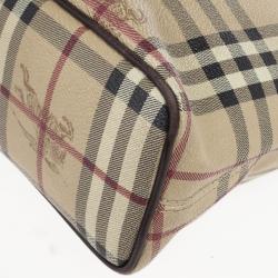Pre Owned Burberry Beige Haymarket Medium Regent Tote
