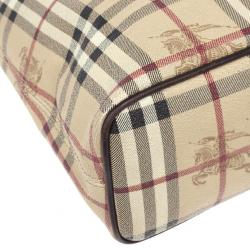 Pre Owned Burberry Beige Haymarket Medium Regent Tote