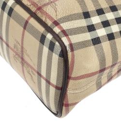 Pre Owned Burberry Beige Haymarket Medium Regent Tote