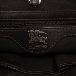 Pre Owned Burberry Beige Haymarket Medium Regent Tote