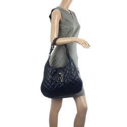 مملوكة مسبقًا Burberry Black Quilted Leather 'Brooke' Hobo 