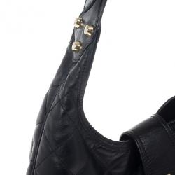 مملوكة مسبقًا Burberry Black Quilted Leather 'Brooke' Hobo 