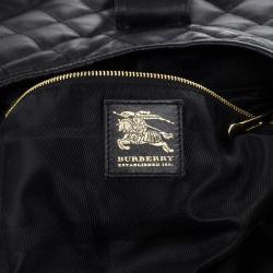 مملوكة مسبقًا Burberry Black Quilted Leather 'Brooke' Hobo 
