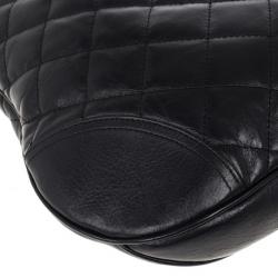 مملوكة مسبقًا Burberry Black Quilted Leather 'Brooke' Hobo 