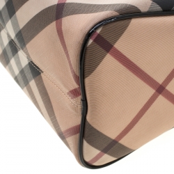 Pre Owned حقيبة بربري بوسطن شيستر  PVC كاروهات نوفا سوداء