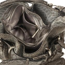 مملوكة مسبقًا Burberry Bromley Python Drawstring Shoulder Bag