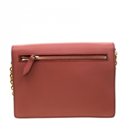 مملوكة مسبقًا حقيبة كروس بربري ماكين صغيرة جلد حمراء سيمون