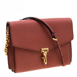 مملوكة مسبقًا حقيبة كروس بربري ماكين صغيرة جلد حمراء سيمون