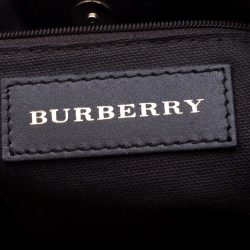 Pre Owned Burberry Beige/Brown Haymarket Check Coated Canvas Small Northfield Tote