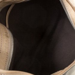 Pre Owned Burberry Beige Nova Check Coated Canvas Small Brooklyn Hobo