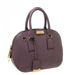 Pre Owned حقيبة بولينغ بربري أورشارد جلد أومبريه بنفسجي فاتح  صغيرة