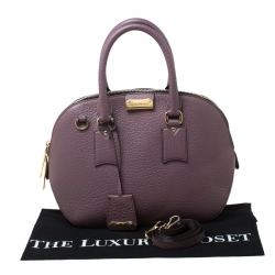 Pre Owned حقيبة بولينغ بربري أورشارد جلد أومبريه بنفسجي فاتح  صغيرة