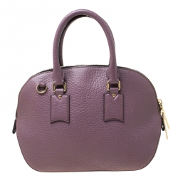 Pre Owned حقيبة بولينغ بربري أورشارد جلد أومبريه بنفسجي فاتح  صغيرة
