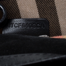 مملوكة مسبقًا Burberry Black House Check Fabric and Leather Crossbody Bag
