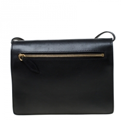 مملوكة مسبقًا Burberry Black House Check Fabric and Leather Crossbody Bag