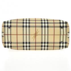 Pre Owned Burberry Beige London Haymarket PVC Tote