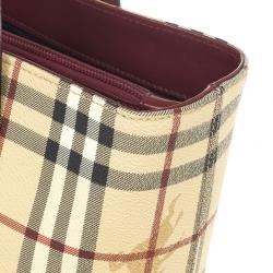 Pre Owned Burberry Beige London Haymarket PVC Tote