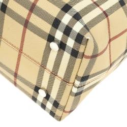 Pre Owned Burberry Beige London Haymarket PVC Tote