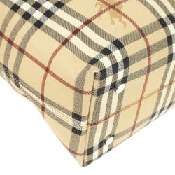 Pre Owned Burberry Beige London Haymarket PVC Tote