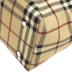 Pre Owned Burberry Beige London Haymarket PVC Tote