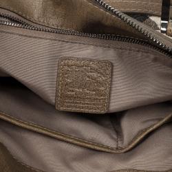 مملوكة مسبقًا Burberry Nova Check Floral Embossed Boston Satchel