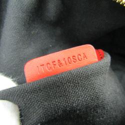 Pre Owned Burberry Tricolor Canvas Leather Boston Bag 