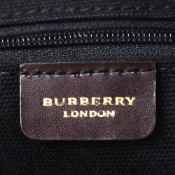 مملوكة مسبقًا Burberry Beige/Brown Haymarket Check PVC and Leather Tote