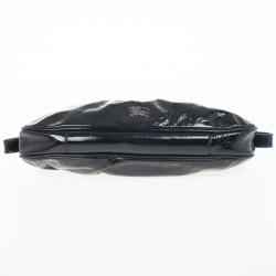 Pre Owned Burberry Black Patent Shoulder Bag
