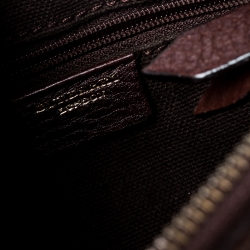 Pre Owned Burberry Multicolor Wool and Leather Shoulder Bag
