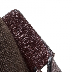 Pre Owned Burberry Multicolor Wool and Leather Shoulder Bag