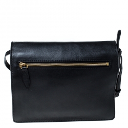 Pre Owned Burberry Black House Check Canvas and Leather Macken Crossbody Bag